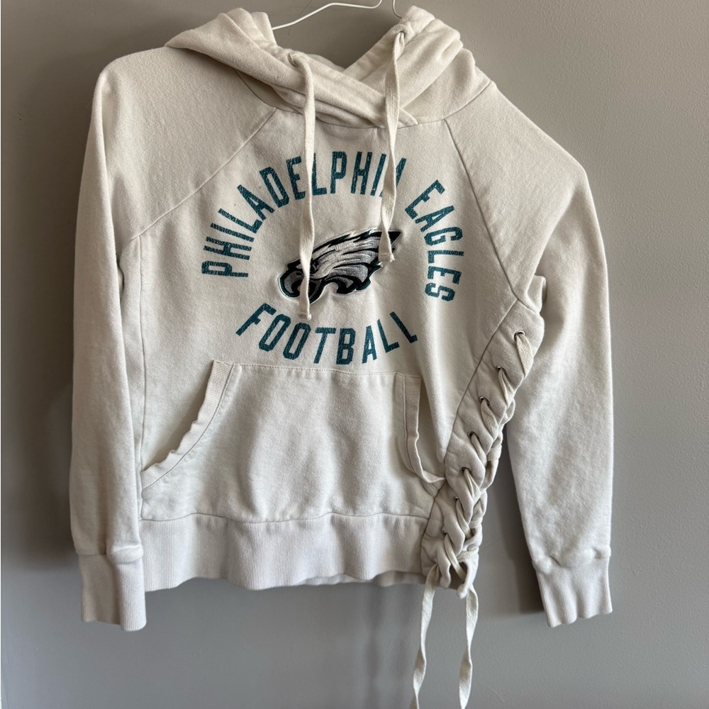 Philadelphia Eagles Touch by Alyssa Milano Lace-Up Hoodie XS